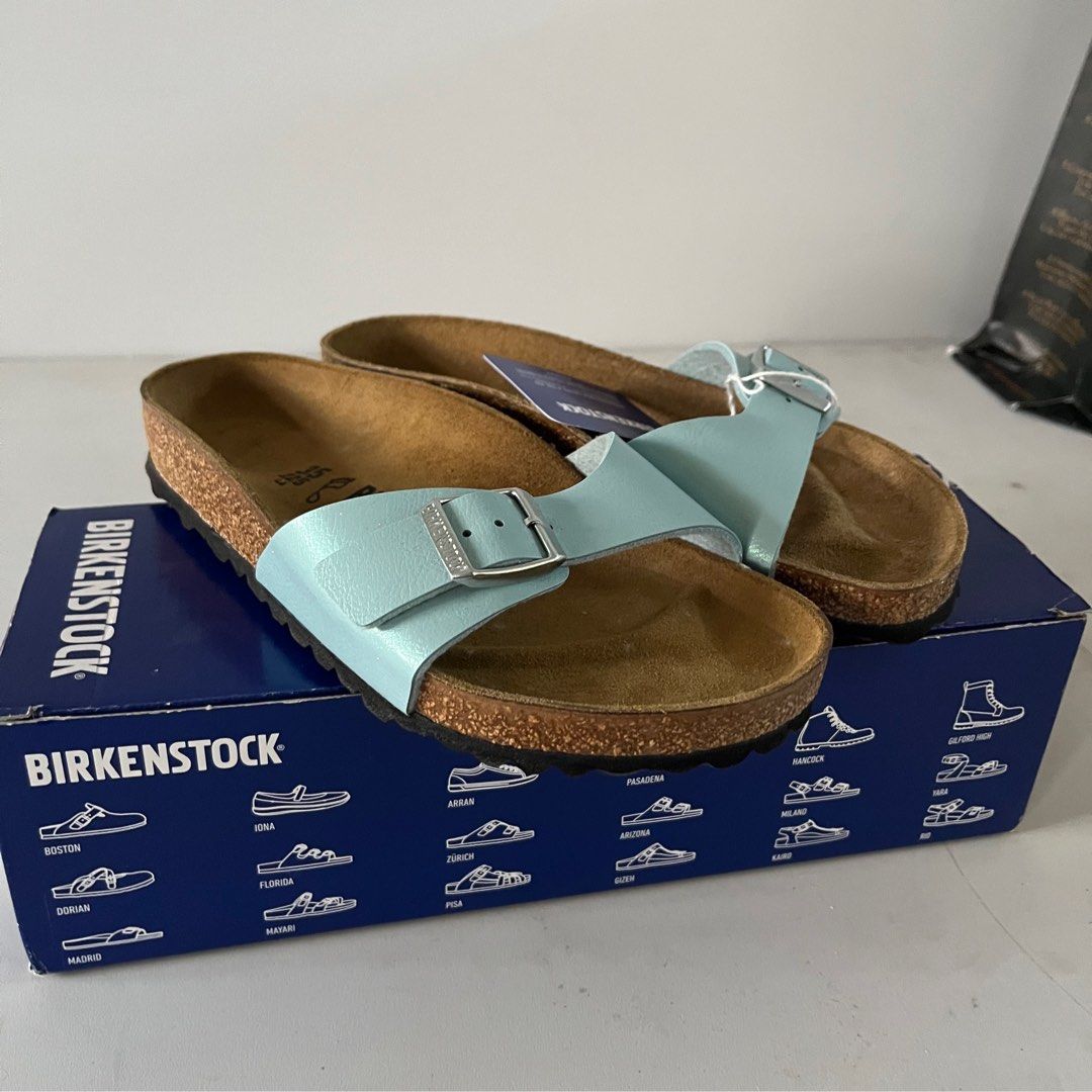 birkenstock madrid graceful faded aqua