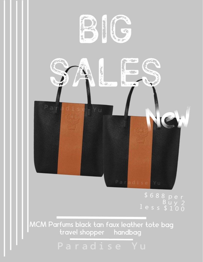 Tan mcm tote bag Clearance