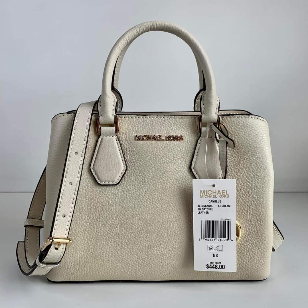 MICHAEL KORS NEW Most Popular Edith Small Saffiano Leather Satchel in  buttermilk