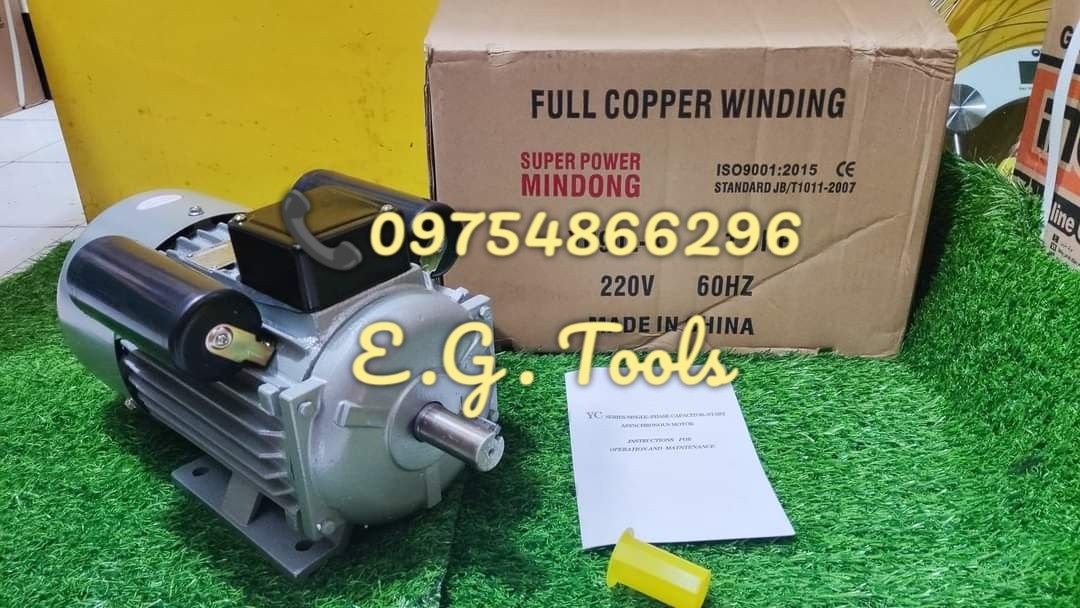 MINDONG 1.5HP Single Phase Induction Motor/Electric Motor Copper