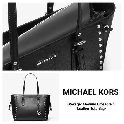 MICHAEL Michael Kors, Bags, Voyager Medium Crossgrain Leather Tote Bag
