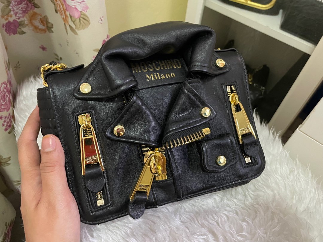 Moschino biker on sale jacket shoulder bag