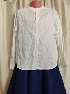 Last price Muji cotton silk blouse
