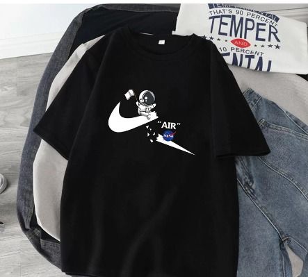 NASA x Nike Air Astronaut Inspired Parody T shirt Printed Thick Breathable Fabric Limited Quantities JL2598