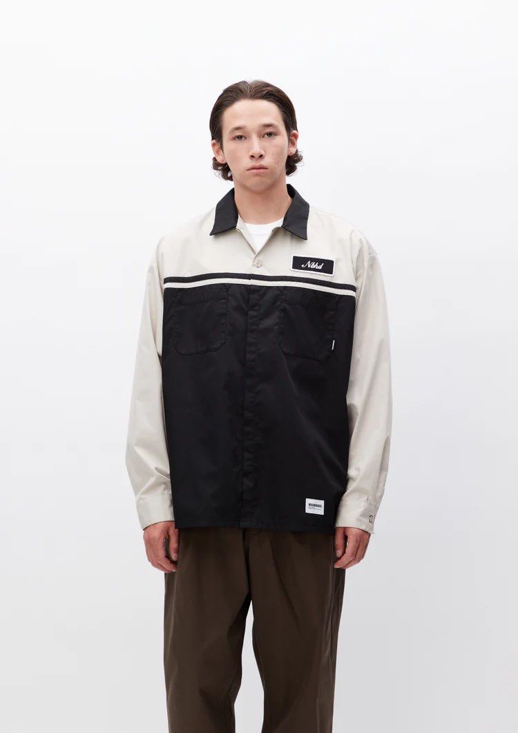 NBHD TWO TONE WORK SHIRT LS, Men 