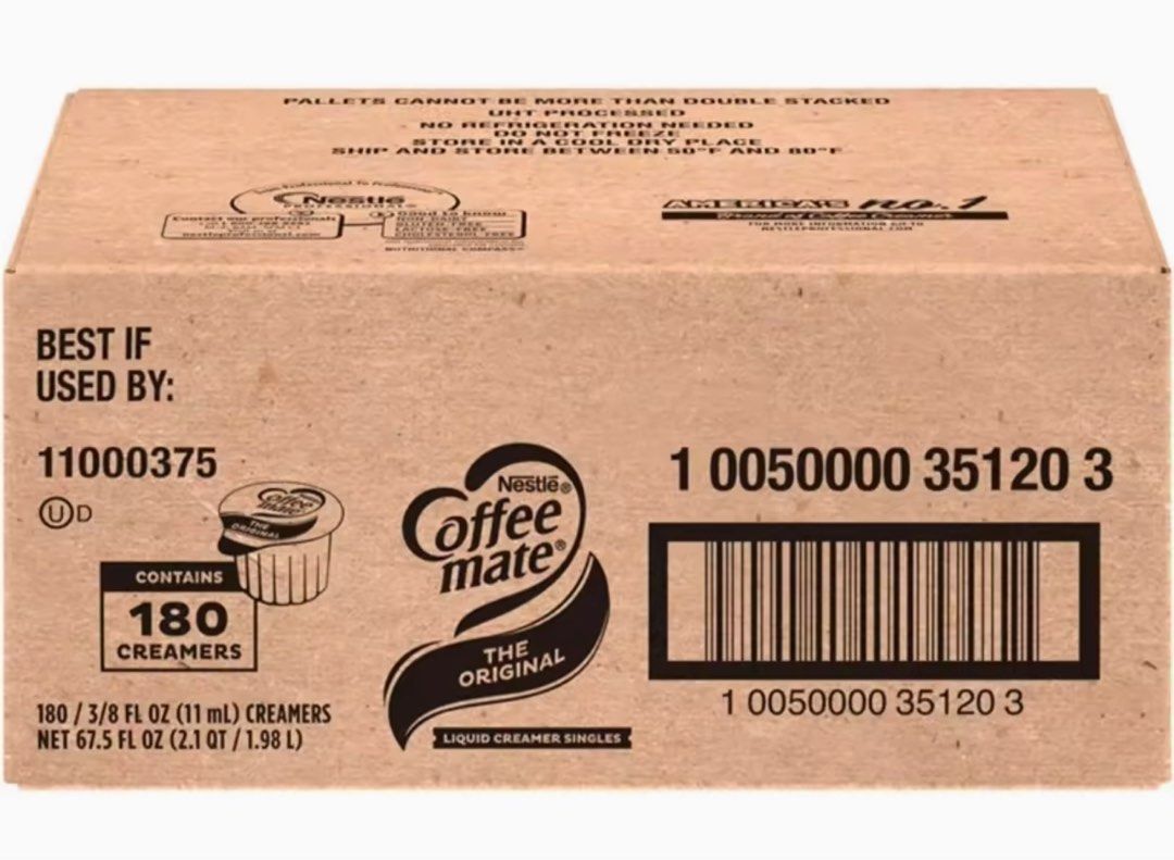 Nestle Coffeemate original liquid creamer x180 Exp 2024 (bulk discount