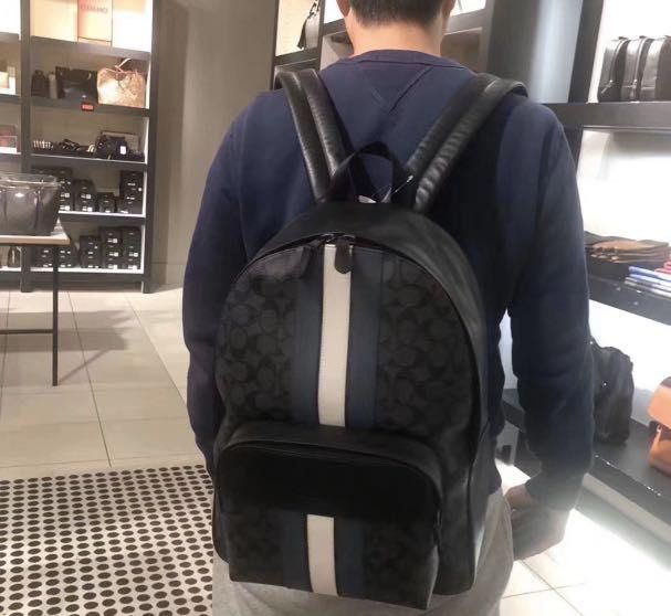 Coach charles backpack with 2025 varsity stripe