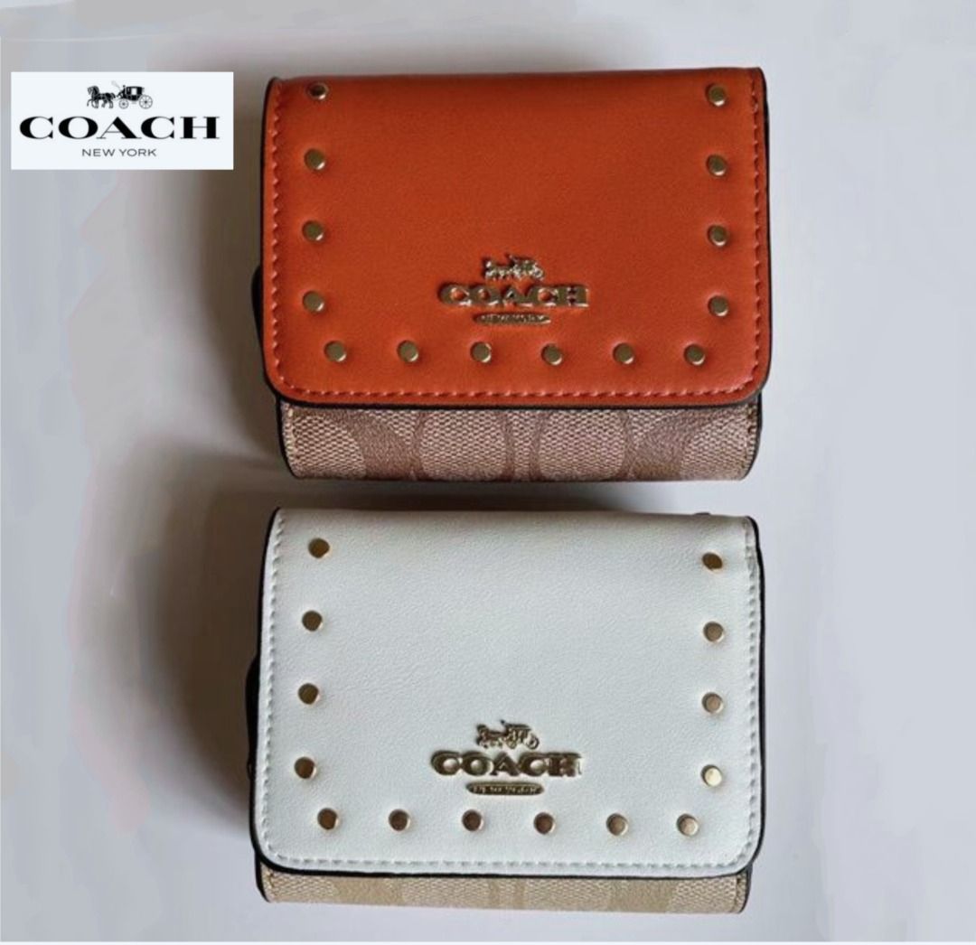 Coach Small Trifold Wallet, Luxury, Bags & Wallets on Carousell