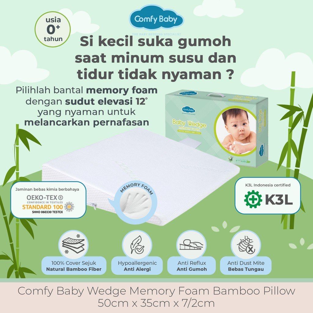 NEW comfy baby wedge pillow bantal bayi anti gumoh Bayi Anak