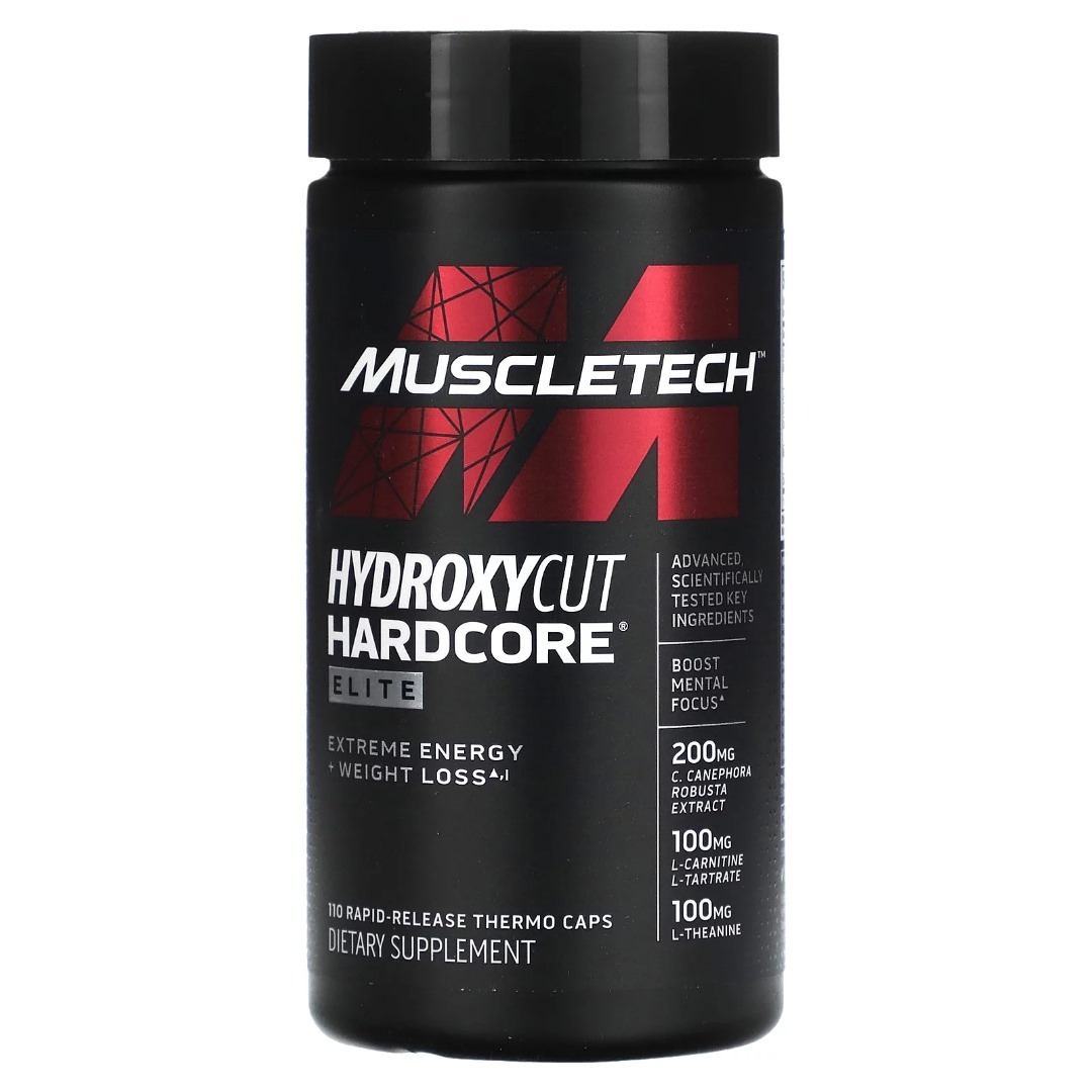 (NEW) Muscletech Hydroxycut Hardcore Elite Fat Burner (100's), Health