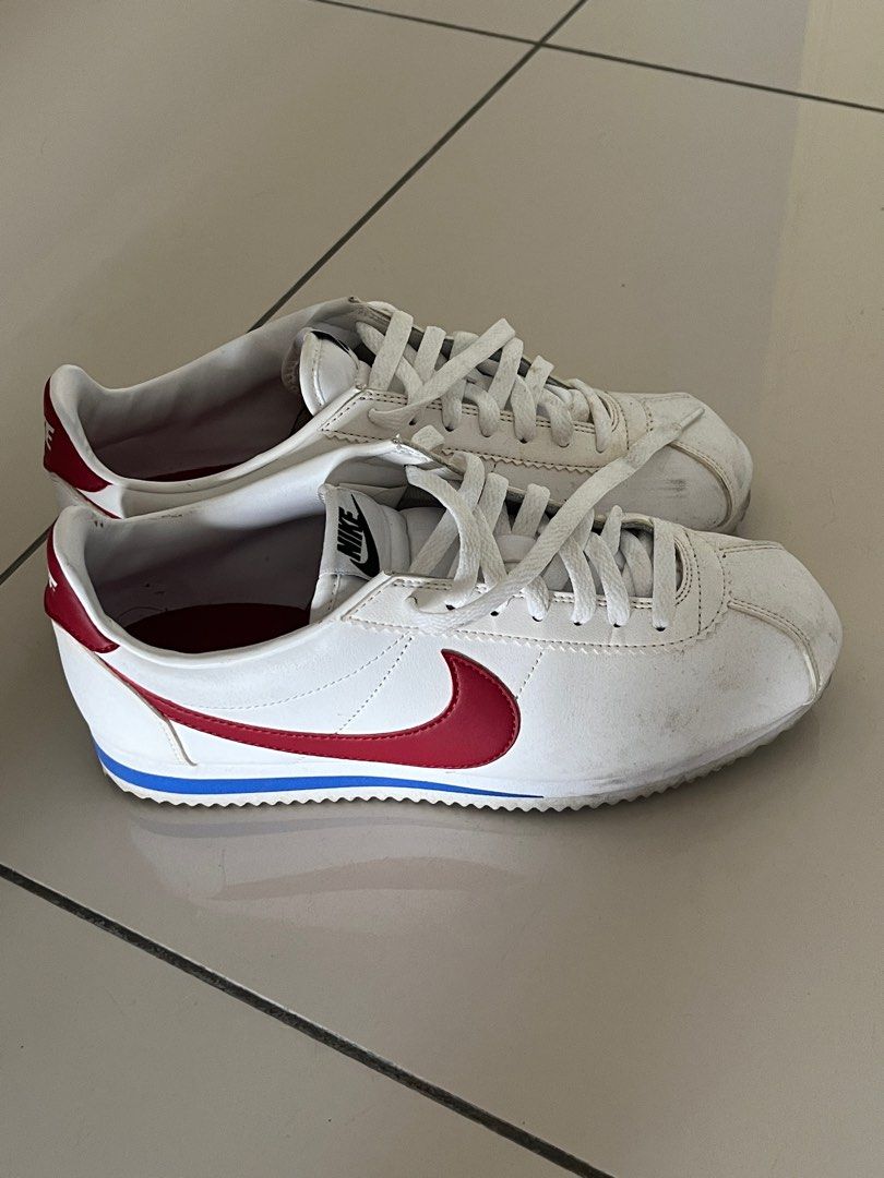 Nike red top white blue cortez