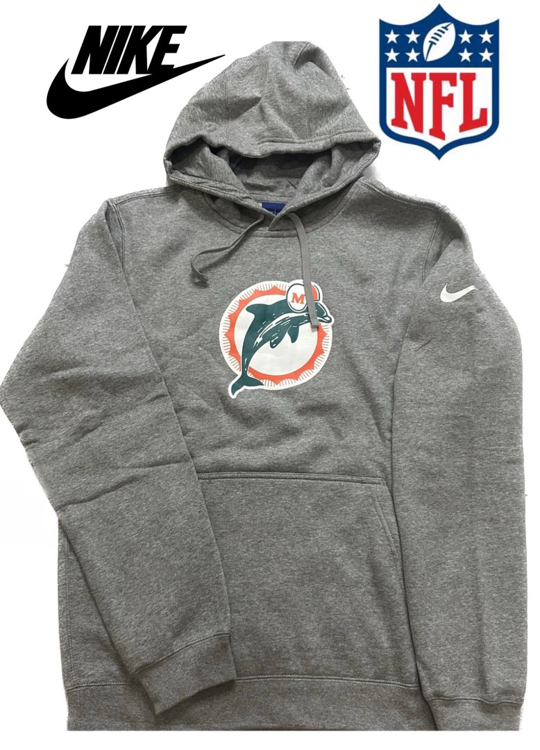 Nike Nfl Miami Dolphins Fanatics Branded Heather Gray Primary Logo