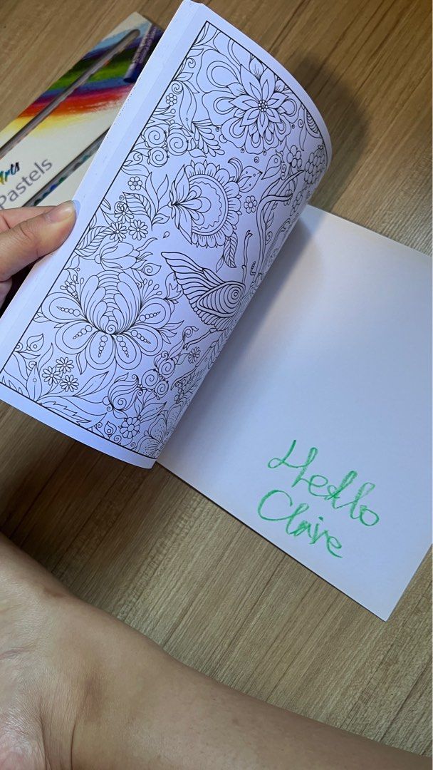 Oil Pastel + colouring book, Hobbies & Toys, Stationery & Craft, Craft