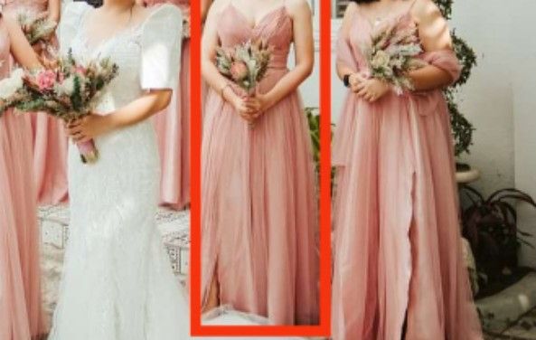 Customized Color Plus Size A Line Chiffon Long Evening Dress Elegant Formal  Luxury High… | Dusty pink bridesmaid dresses, Tulle bridesmaid dress, Pink  evening dress