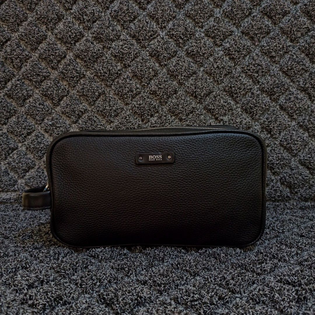 Original Hugo Boss Leather Mens Clutch Bag not Gucci Fendi Bally