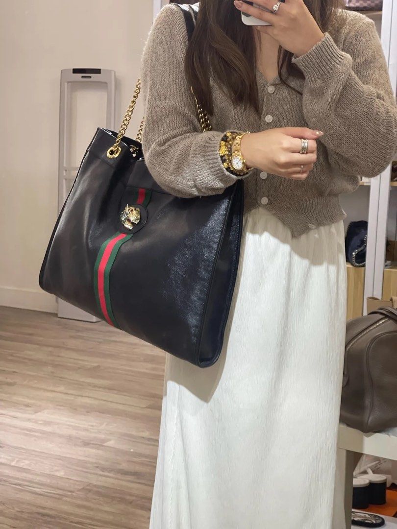 Gucci rajah tote black online