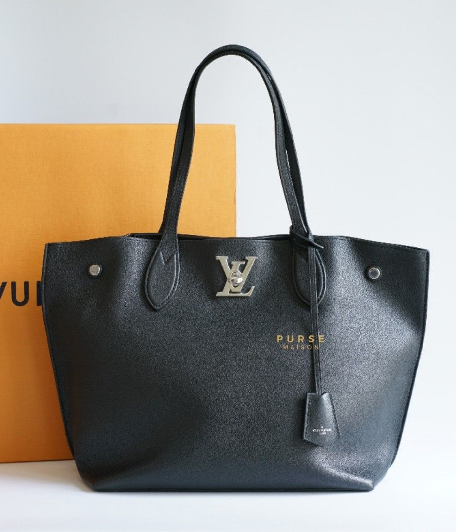 Louis Vuitton Lockme Go Tote in Black Leather (Date code: FL0220), Luxury,  Bags & Wallets on Carousell
