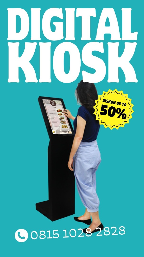 Promo! Kiosk Antrian Terbaru Restoran Jakarta, WA 081510282828, kiosk