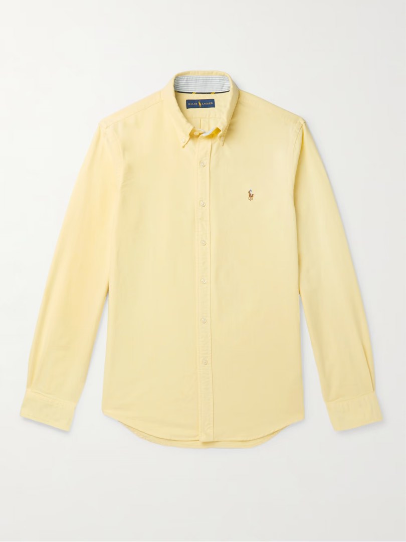Ralph lauren yellow outlet oxford shirt