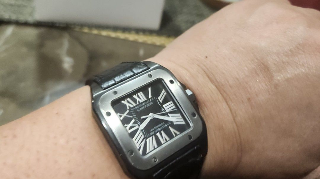 Cartier santos 100 xl titanium hot sale