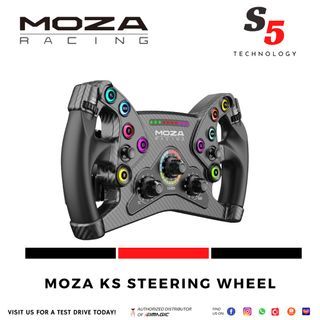 READY STOCK - Moza KS Steering Wheel / simracing / sim racing / eracing / esports / driving simulator / racing wheel / steering wheel