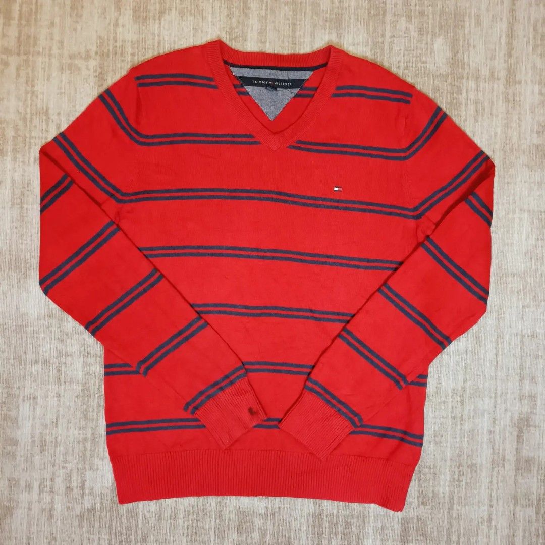 Red tommy sweater store