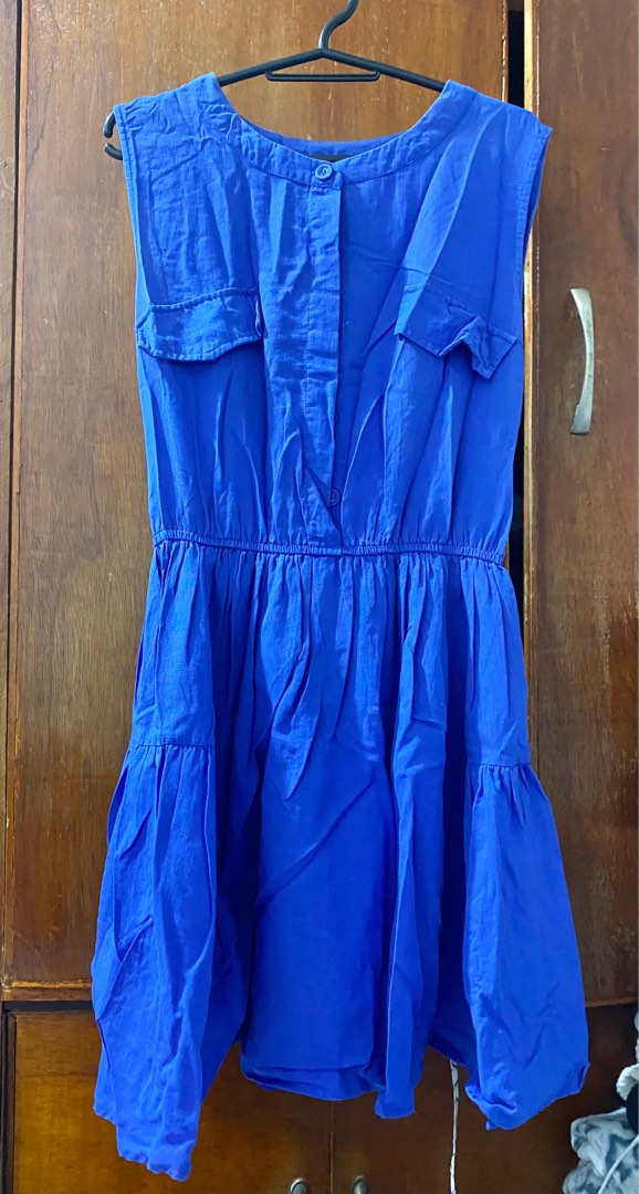 Royal blue knee length dress on Carousell