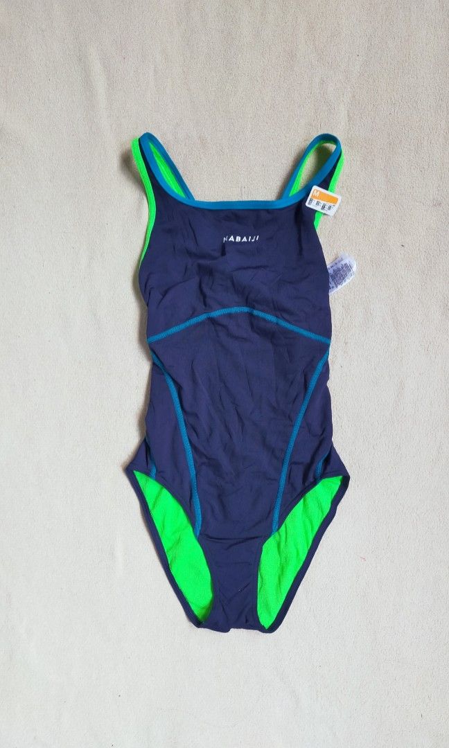 DECATHLON NABAIJI Women's Swimsuit One-piece - Kamiye+ Blue/green