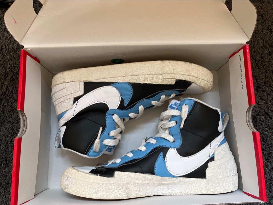 sacai blazer mid black blue