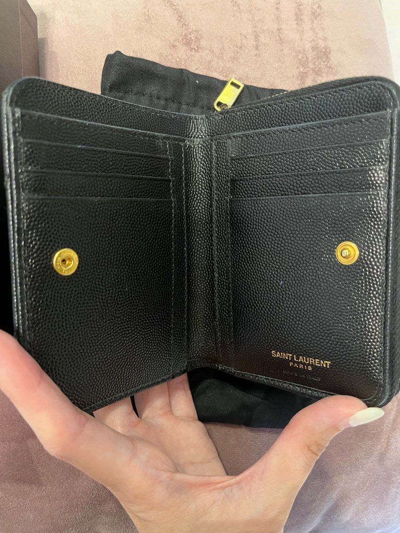 Full set with receipt - Yves Saint Laurent compact wallet , Luxury ...