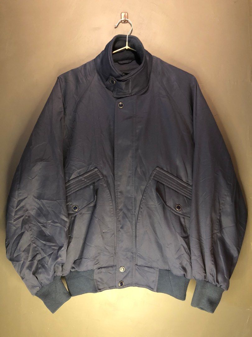 (SALE) Navy Blue Harrington Jacket, Men's Fashion, Coats, Jackets and ...