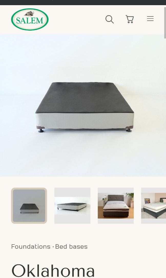 Salem Bed Box/ Bed base Queen, Furniture & Home Living, Furniture, Bed