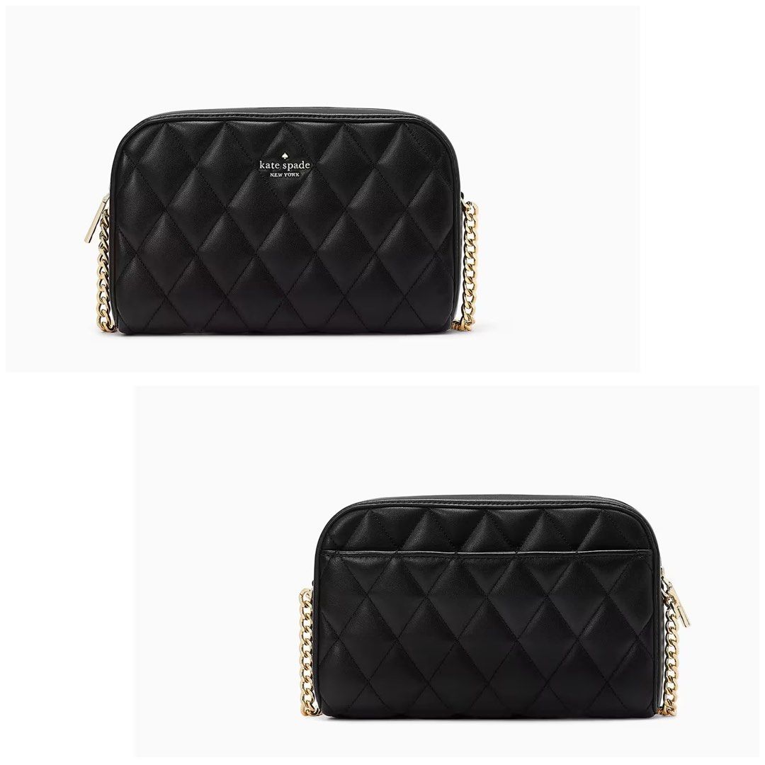 Quilted leather cheap camera bag