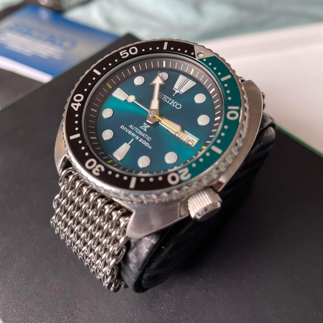 Seiko turtle shark clearance mesh