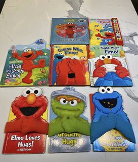 Sesame Street Board Books Set Toddlers Babies Bundle ~ Pack of 12 Chunky My First Library Board Book Block with Stickers (Elmo Books for Infants)