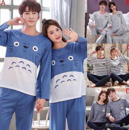 Men Loungewear Pyjamas Set For Men Nightwear Long Sleeve Sleep