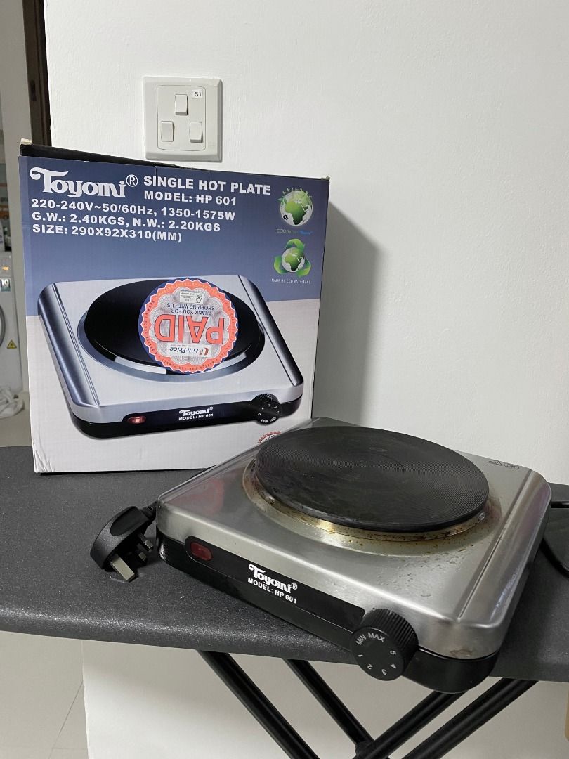 Single Hot plate Toyomi (hob, electric plate), TV & Home Appliances