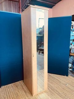 Slim Wardrobe
16”L x 21”W x 70”H
Php 7500 
1 wooden door w/ mirror
In good condition