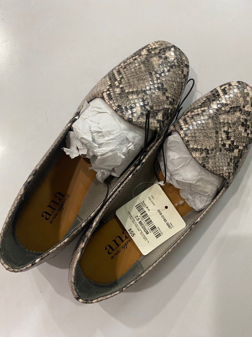 Womens sales snakeskin flats