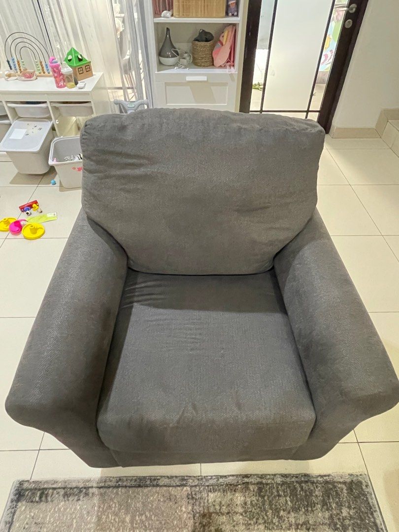 sofa ashley L informa, ikea, ace kursi tamu rak lemari tidur meja soffa