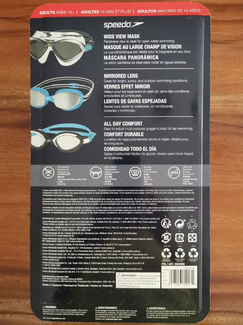 Speedo goggles 3 pack costco hotsell