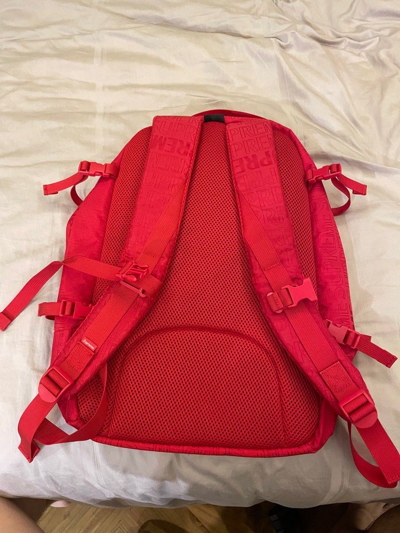 Supreme red backpack ss19 new arrivals