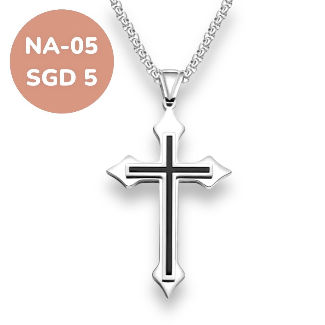 Gold necklace for men with cross pendant best sale