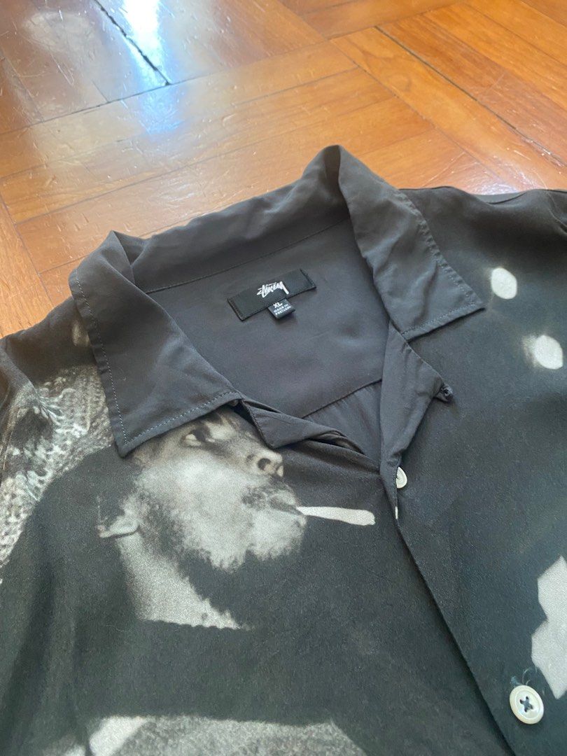 Stussy Bob Marley Collar Shirt, 男裝, 上身及套裝, T-shirt、恤衫