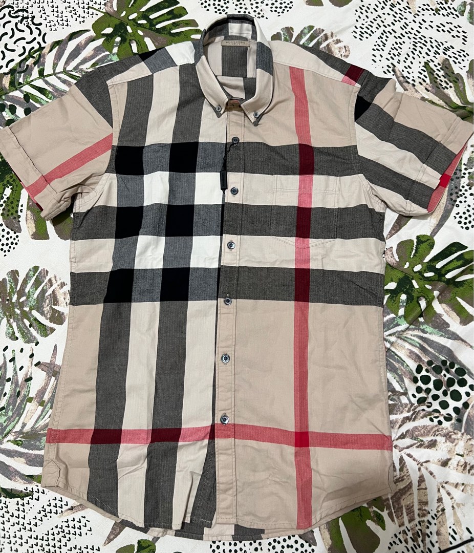 Burberry short sleeve shirt sale discount