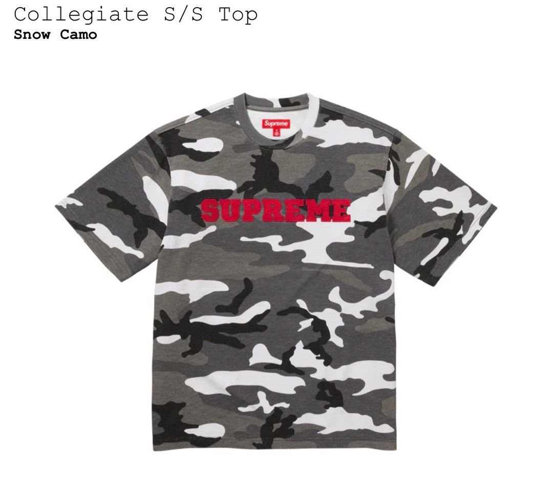 Supreme Collegiate S/S Tee, 名牌, 服裝- Carousell