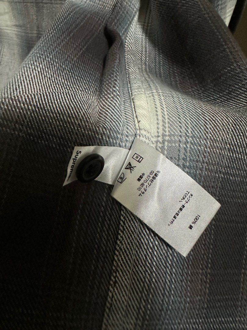 Supreme Shadow Plaid Zip-up Flannel, Men's Fashion, Tops & Sets
