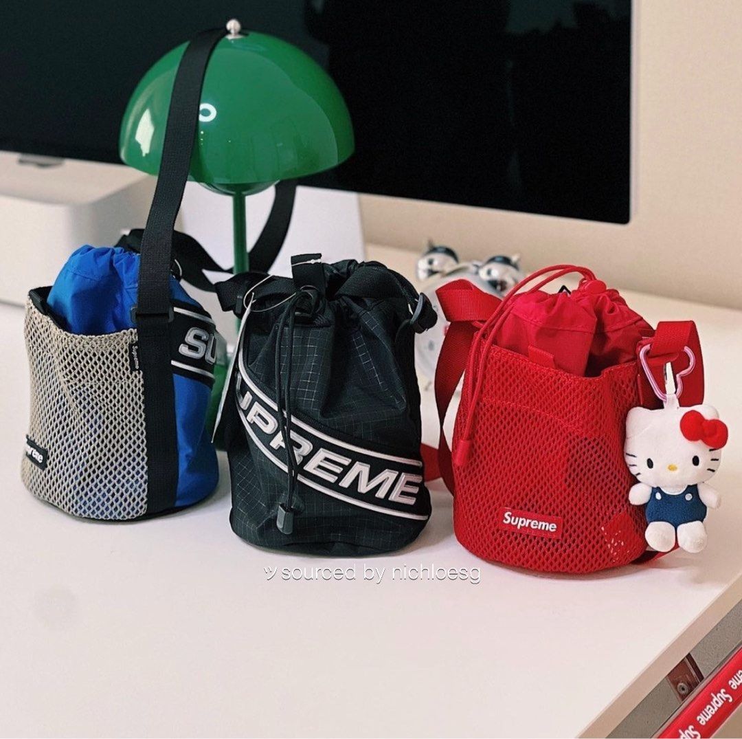 シュプリーム スモール シンチ ポーチ 2023FW \"ブラック Supreme Small Cinch Pouch (FW23) - $44