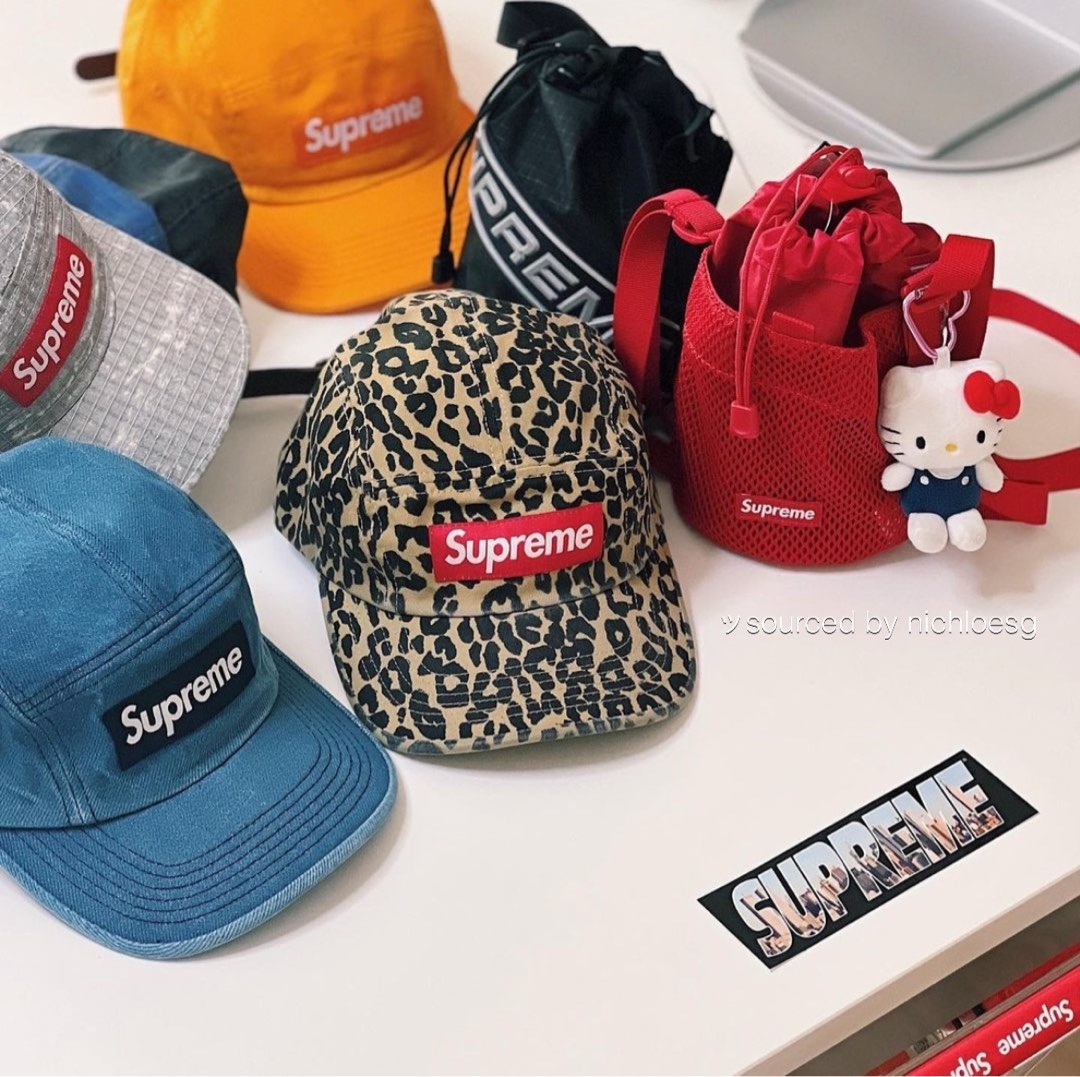 Supreme Washed Chino Twill Camp Cap Cap (SS22) RedSupreme Washed Chino  Twill Camp Cap Cap (SS22) Red - OFour