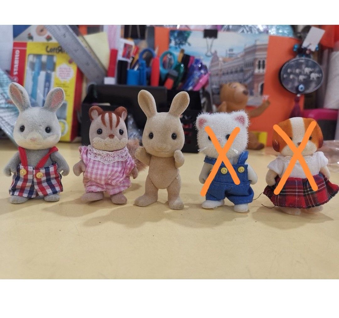 Sylvanian Families Chocolate Rabbit Family - Toys Hobbies